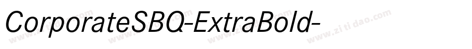 CorporateSBQ-ExtraBold字体转换