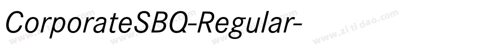 CorporateSBQ-Regular字体转换