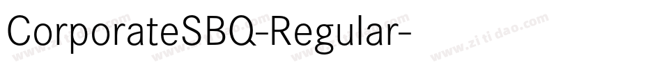 CorporateSBQ-Regular字体转换
