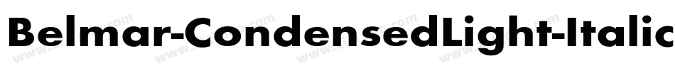 Belmar-CondensedLight-Italic字体转换