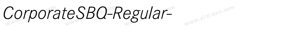 CorporateSBQ-Regular字体转换