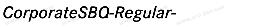 CorporateSBQ-Regular字体转换