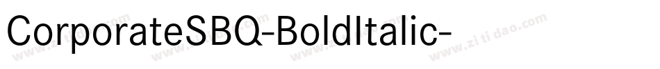 CorporateSBQ-BoldItalic字体转换