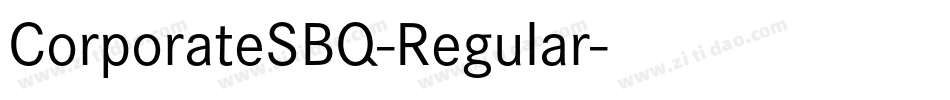 CorporateSBQ-Regular字体转换