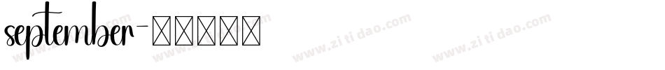 september字体转换