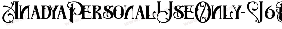AnadyaPersonalUseOnly-V6BV字体转换