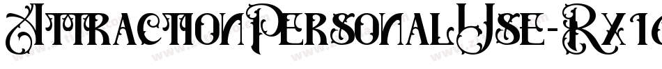 AttractionPersonalUse-Rx16字体转换 AttractionPersonalUse-Rx16字体转换