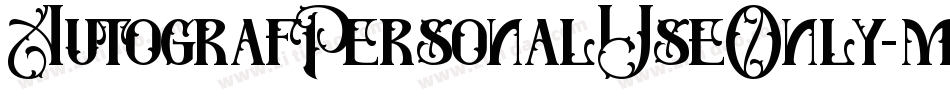 AutografPersonalUseOnly-mOBm字体转换