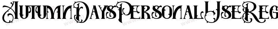 AutumnDaysPersonalUseRegular-6Yj6M字体转换