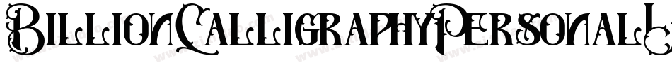 BillionCalligraphyPersonalUse-Lg44字体转换