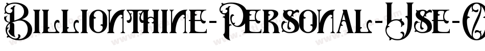 Billionthine-Personal-Use-Only-3字体转换