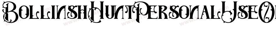 BollinshHuntPersonalUseOnly-1GP9Z字体转换