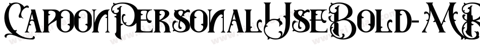 CapoonPersonalUseBold-MRmY字体转换