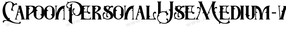 CapoonPersonalUseMedium-wXO3字体转换