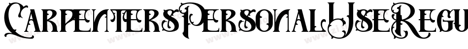 CarpentersPersonalUseRegular-DOLwR字体转换