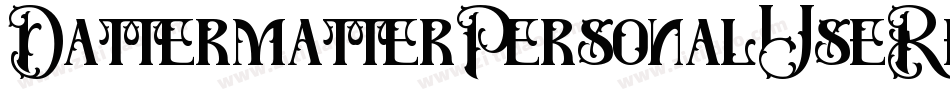 DattermatterPersonalUseRegular-XPla字体转换