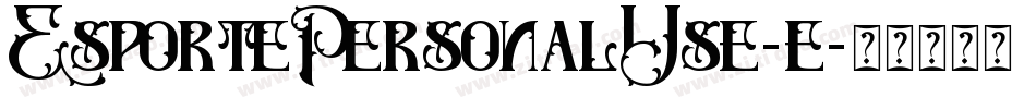 EsportePersonalUse-e字体转换