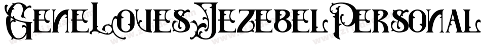 GeneLovesJezebelPersonalUseRegular-3zanM字体转换