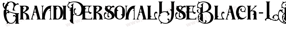 GrandiPersonalUseBlack-LB53字体转换 GrandiPersonalUseBlack-LB53字体转换