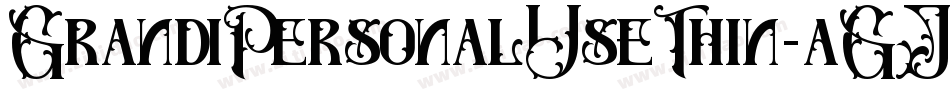 GrandiPersonalUseThin-aGJE字体转换