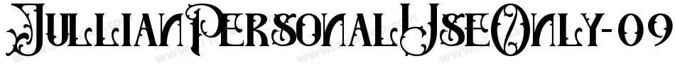 JullianPersonalUseOnly-09xX字体转换