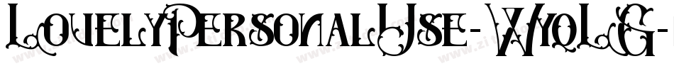 LovelyPersonalUse-WyqLG字体转换