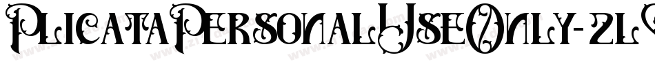 PlicataPersonalUseOnly-2lVw字体转换