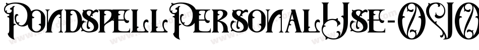 PondspellPersonalUse-OVOpe字体转换