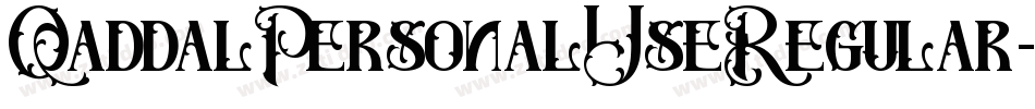 QaddalPersonalUseRegular-4J34字体转换