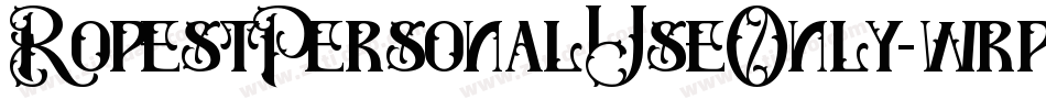 RopestPersonalUseOnly-wrpx字体转换