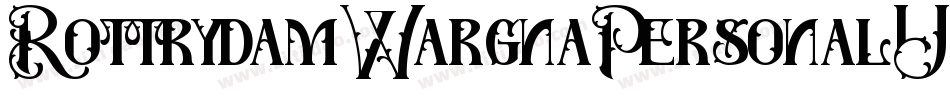 RottrydamWargnaPersonalUse-R6av字体转换