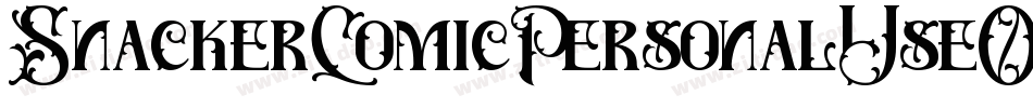 SnackerComicPersonalUseOnly-g3Z5字体转换