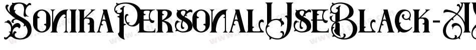 SonikaPersonalUseBlack-AXzg字体转换