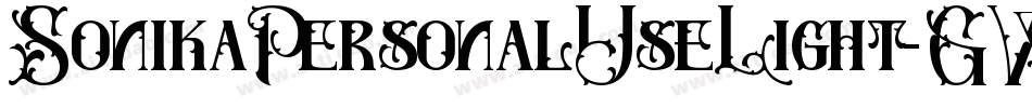 SonikaPersonalUseLight-GWzA字体转换