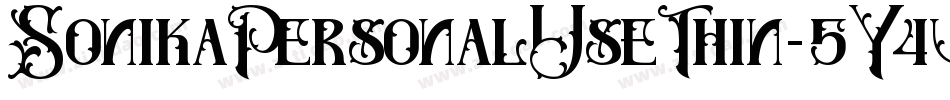 SonikaPersonalUseThin-5Y4v字体转换