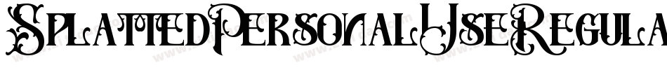 SplattedPersonalUseRegular-z8R8D字体转换