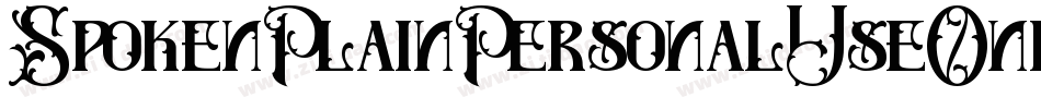SpokenPlainPersonalUseOnly-D9dx字体转换