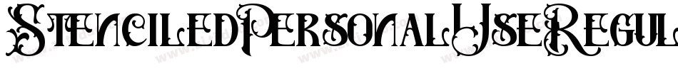 StenciledPersonalUseRegular-R2GA字体转换