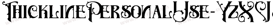 ThicklinePersonalUse-YzXV8字体转换