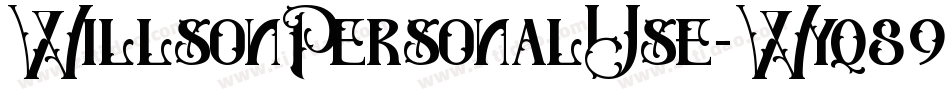 WillsonPersonalUse-Wyq89字体转换