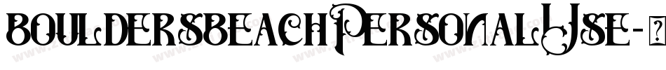 bouldersbeachPersonalUse字体转换