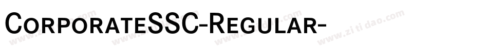 CorporateSSC-Regular字体转换