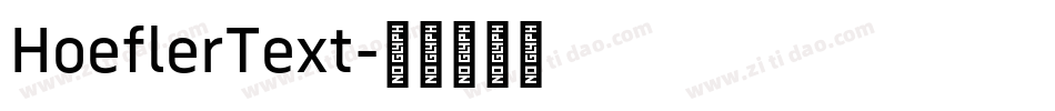 HoeflerText字体转换