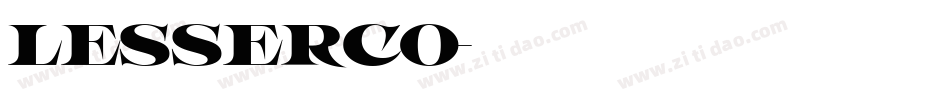 LESSERCO字体转换