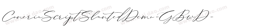 ConeriaScriptSlantedDemo-GBwD字体转换