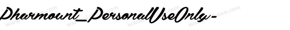 Pharmount_PersonalUseOnly字体转换