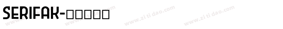 Serifak字体转换