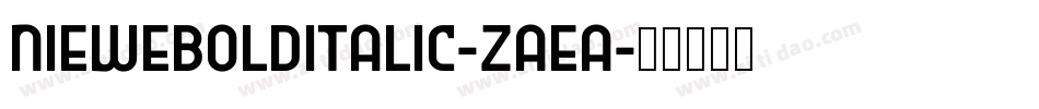 NieweBolditalic-zAEa字体转换
