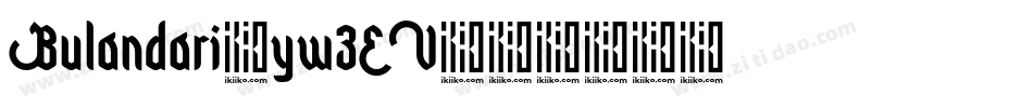 Bulandari-yw3EV字体转换