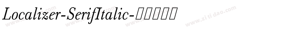 Localizer-SerifItalic字体转换